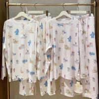 ราคา ชุดนอน Sesame Street สำหรับผู้หญิง ทำจากผ้าฝ้ายนุ่ม แบบกางเกงขายาว สไตล์สูท เหมาะสำหรับฤดูใบไม้ผลิและฤดูใบไม้ร่วง (44707991522)