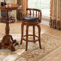 ราคา เก้าอี้หมุนเก้าอี้สูงเก้าอี้บาร์อเมริกันหนังอุจจาระบาร์ไม้เนื้อแข็งบาร์ขาไม้เนื้อแข็งบาร์เก้าอี้หลังยุโรป วีเค6ย (54255267013)