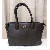 ราคา Tous Rose Dark Brown Leather Handbag กระเป๋าถืองานแบรนด์ สัญชาติสเปน กระเป่าหนังแท้ (50253912230)