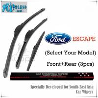 ราคา (หน้า+หลัง 3 ชิ้น) ชุดใบปัดน้ําฝน Ford ESCAPE สําหรับ (เลือกรุ่นของคุณ) Eskape SUV Car Window Wipers Bundle (ประเภทกล้วย+ หลัง) โดย เมีย (28078014380)