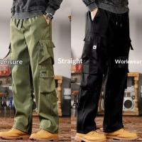 ราคา EERSHENSHI Plus Size Straight Overalls Mens Multi-Pocket Waterproof Outdoor Leisure Loose (49953778264)