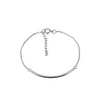 ราคา [พร้อมส่ง] Silver Bend Plain Bracelet กำไลโค้งมนดีไซน์ สร้อยคอมือเงินแท้925 ใส่แล้วไม่แพ้ เงินแท้925 SILVER THAI (10852566303)