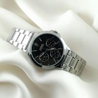 ราคา นาฬิกาข้อมือผู้หญิง Casio watch รุ่น LTP-V300D-1A สายแสตนเลสหน้าปัดสีดำ สวยหรู รับประกันสินค้า 1 ปีเต็ม (21950405887)