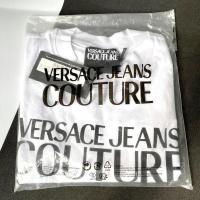 ราคา เสื้อยืด VERSACE JEANS ผูู้าย สีขาว สกรีน brand logo สีดำ t- shirt men เวอร์ซาเช่ ยีนส์ ใหม่ made in turkey ของแท้ (10399696611)