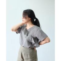 ราคา เสื้อลินิน คอวีหน้าหลัง แต่งระบายเฉียง (2776533232)