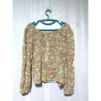 ราคา เสื้อมือสอง ผ้าชีฟองแขนยาว ลายดอกไม้น่ารักแสนซน (28409076317)