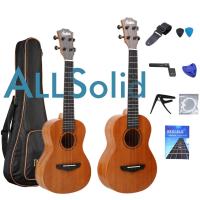 ราคา All solidINITER เสียงดี 23/26 นิ้ว Allsolid มะฮอกกานี ukulele คุณภาพสูงคอนเสิร์ต/Tenor ukele IUC810 (43554509175)