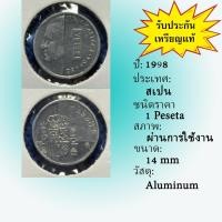 ราคา No.61957 ปี1998 Spain สเปน 1 Peseta เหรียญต่างประเทศ เหรียญเก่า หายาก น่าสะสม ราคาถูก (41107534107)