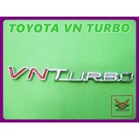 ราคา VN TURBO LOGO "RED" & "CHROME" STICKER (12.5 cm.) For TOYOTA // โลโก้ ข้อความ "สีแดง" ขอบโครเมี่ยม (16210641181)
