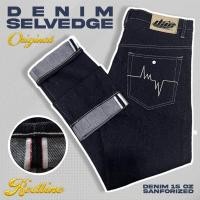 ราคา DENIM/MENS DENIM TROUSERS/DENIM SELVEDGE/DENIM 15 OZ/BLACK INDIGO CIUWSAL (24787469988)