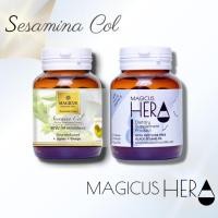 ราคา Magicus Hera X Magicus Sesamina Col: มาจิคัสเฮร่า วิตามินลดผมร่วง x เซซามินา โคล น้ำมันงาดำบริสุทธิ์ (41350069934)