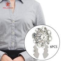 ราคา [hilabee] 6 ชิ้น Rhinestone ปุ่มครอบคลุมเย็บคลิปปุ่มครอบคลุม Cufflink Embellishments DIY Cufflink อุปกรณ์เสริมสําหรับกระเป๋า Coat (47851761420)
