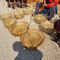 ราคา กระบุงหาบ กระจาดหาบ (2 ชิ้น ) ใช้หาบเร่หรือโปรยเหรียญหาบโปรยทาน ขนาดกลางและใหญ่ (6318883922)