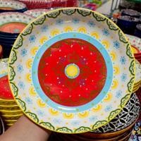 ราคา จานเซรามิก ขนาด 8.5 นิ้ว จานข้าว จานลายโบฮีเมี่ยน จานสวยๆ จานกระเบื้อง เข้าไมโครเวฟได้ (47553352324)