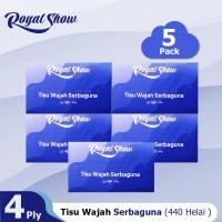 ราคา [5 PACK] รอยัล โชว์ กระดาษเช็ดหน้าอเนกประสงค์ พรีเมี่ยม 4 ชั้น 440 แผ่น x 5 แพ็ค (45356207030)