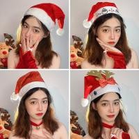 ราคา เมราห์ หมวกคริสต์มาสหมวกคริสต์มาสเด็กหมวกคริสต์มาสผู้ใหญ่หมวกคริสต์มาสสีแดงตกแต่งคริสต์มาสหมวกเก่าหมวกผ้า (57550219149)