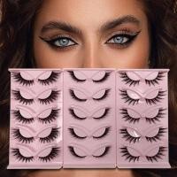 ราคา แต่งหน้า 5 คู่ Cat Eye Lashes Faux Eyelashes Eye Elongated ขนตาปลอม (25247999741)