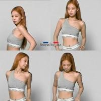 ราคา Calvin Klein Jennie Blackpink bralette one shoulder บราไหล่เดี่ยว ของแท้ (22535327846)