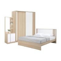 ราคา INDEX LIVING MALL ชุดห้องนอน รุ่นวาร่า+ร็อตเตอร์ดัม ขนาด 6 ฟุต - สีเลอบาน่า โอ๊ค/ขาว (48707842116)