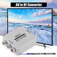 ราคา WELLNESSSPOT RCA AV To RF Converter, AV To RF RCA To RF AV To RF Amplifier, Low Power TV Switcher 61.25 Mhz Mini สําหรับ TV/VHS VCR/DVD Recorder (54107006212)