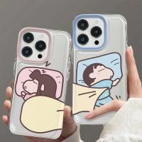 ราคา ชบา นอนหลับ เคส ชินจัง คู่รัก เคสไอโฟน13 สำหรับ IPhone 7Plus 13 11 16 15 12 14 Pro Max 8Plus X (42207046417)