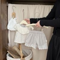 ราคา ชุดเสื้อกั๊กสูทและกางเกงขาสั้นสไตล์เกาหลี ลายลูกไม้แขนกุดสำหรับฤดูร้อน (57706245143)