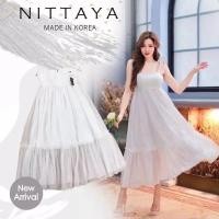 ราคา (M) พร้อมส่งชุดเดรสเจ้าหญิงสีขาวสายผูกไหล่ งานป้าย Nittaya แท้ มือ1 ป้ายห้อย (24152879055)