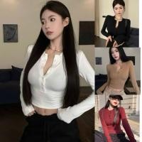 ราคา LOKAA NB661 เสื้อยืดคอเต่าแขนยาวจั๊มกระดุม (57006491089)