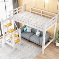 ราคา 【อัพเกรดใหม่】เตียง2ชั้น ชั้นล่างโล่ง ทำจากเหล็กกล่องอย่างดีรับน้ำหนักได้ 300 กก. 4 ขนาดให้เลือก 3.5 ฟุต 5 ฟุต 6 ฟุตKa (27287584584)