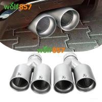 ราคา Universal V Shape Dual ท่อไอเสียท่อไอเสียรถ Twin Outlets ท่อไอเสียท่อ 304 สแตนเลสสําหรับ BMW พร้อมโลโก้ Akrapovic (55805644139)