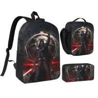 ราคา Star Wars 3 in 1 กระเป๋าเป้สะพายหลังชุดกระเป๋านักเรียนความจุขนาดใหญ่พร้อมถุงอาหารกลางวันกระเป๋าดินสอ (45457220905)