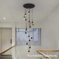 ราคา Staircase Long Pendant Light Modern Minimalist Living Room Dining Room Nordic Light Luxury Villa Duplex LOFT Designer Ro (27593485513)