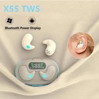 ราคา 【PRO】ของแท้ใหม่ x55 มินินอนหลับหูฟังบลูทู ธ เชื่อมต่อในหู ENC ลดเสียงรบกวนจอแสดงผล LED กันน้ำเหงื่อ คุณภาพเสียง HIFI (27638055471)
