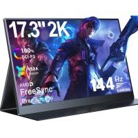 ราคา 【ส่งจากไทย ] UPERFECT 17.3 2K 144HZ QHD Portable Monitor 2560*1440 Mobile Display 100% sRGB Color Gamut IPS LCD Screen (23484712932)