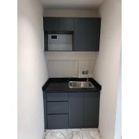 ราคา ชุดเค้าเตอร์ครัวขนาด96cm.และตู้แขวนท็อปหินแกรนิตดำ***ไม้HMRกันชื้น*** (25042089984)