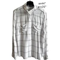 ราคา i14 ชย มือสอง Reitmans รีทแมน เสื้อเชิ้ตลายสก็อตแขนยาวมีกระเป๋าหน้าอก เสื้อเบลาส์ติดกระดุม (26980578882)
