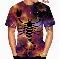 ราคา เสื้อยืดแขนสั้นสกรีนลายสัตว์ Scorpion คอลเล็กชันใหม่สำหรับผู้ชายและผู้หญิง (55406402993)