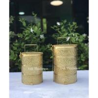 ราคา [ลด 300 โค้ด DETNOV300] ปิ่นโตทองเหลือง 4ชั้น ตอกลายดอกมะลิ (12227652791)