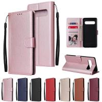 ราคา ปลอก Samsung Galaxy S8 S9 S10 Plus 5G Lite Flip Cover Wallet Case Leather Card Pocket Stand เคสโทรศัพท์ซิลิโคน (23048194044)