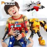 ราคา Transformer Bumblebe Optimus Prime Robots Deformable Car Robot Action Figures Toys Boy Cars Collect s (24328357169)