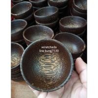 ราคา ถ้วยกลมไม้ตาลแท้ งานOTOP เกรดAขนาด7.5cm (28373739663)