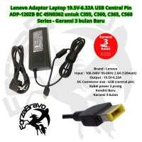 ราคา อะแดปเตอร์แล็ปท็อป Lenovo 19.5V-6.32A USB Central Pin ADP-120ZB BC 45N0362 สําหรับ C355, C360, C365, C560 Series - รวมสายไฟ รับประกัน 3 เดือน (55607796073)