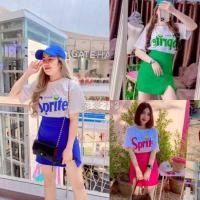 ราคา ▬♘● SpinnyHouse Set2 ชิ้น ชุดเซ็ต เสื้อยืดสกรีน Sprite (มะนาว) ผ้ายืดค้อตตอนหนา เอวยืดหลัง ผ้าฮานาโกะชิปข้าง ผ่าข้า (13508710993)