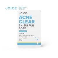 ราคา JOICE Acne Clear สบู่ซัลเฟอร์ 3% 85g. สบู่รักษาสิวตามร่างกายหลังหน้าอกบั้นท้าย เอสพีเคเอ็น (51756587624)