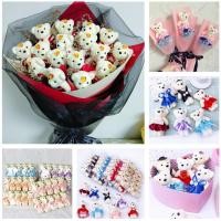 ราคา 10ชิ้น/แพ็คไอศครีมหมีโฟมหมีช่อตุ๊กตาช่อดอกไม้หมีแต่งงานวันเกิดวันวาเลนไทน์คู่หมี (40513102478)