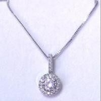ราคา สร้อยคอทองขาว Platinum Plated ประดับจี้เพชร CZ แท้ (2853957852)