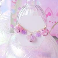 ราคา R437 สร้อยข้อมือโทนม่วงหงส์ขาวมีมี่ 14K 16 - 21 cm พร้อมกล่องชมพู (29010930089)