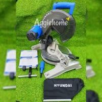 ราคา HYUNDAI เลื่อยองศาสายพาน รุ่น HD-342 1200วัตต์ 220V 10นิ้ว (แถมฟรี!! ใบตัด1ใบ) MITER SAW สายพาน แท่นตัด (25357395694)