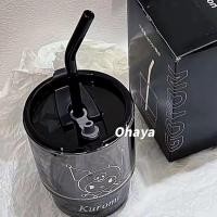 ราคา แก้วกาแฟ ลาย Ohaya Black Kuromi น่ารัก พร้อมหลอดดูด สําหรับคู่รัก (17386194339)