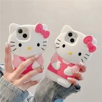 ราคา 3DสีชมพูHello KittyสําหรับiPhone 17 16 13 Mini 12 Pro 14 Plus 15 Pro Max 11 X XS Max XR 7 8 Plus 5SE 4 4Sการ์ตูนซิลิคอนกลับเคสโทรศัพท์ (29983693392)